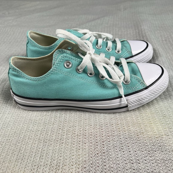 Converse Chuck Taylor All Star Low Top Sneakers Womens 7.5 Teal Turquoise Canvas - Picture 5 of 13